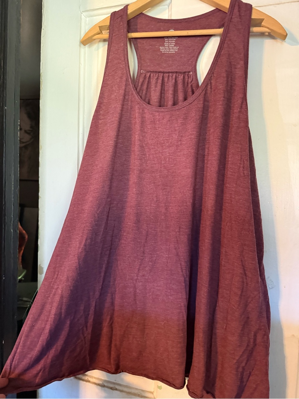 Women’s Maroon Sleeveless Swing Tank Top